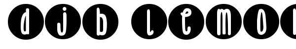 DJB Lemon Head Dots font preview